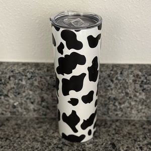 Cow print cup, bought on Amazon, slightly used, comes with lid.